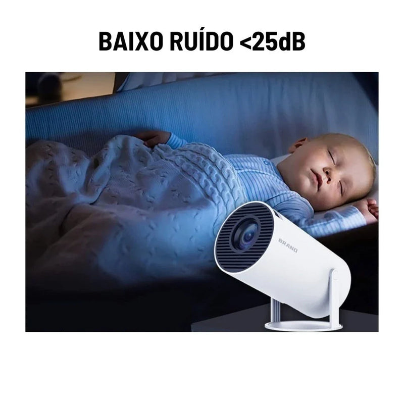 Projetor WiFi Portátil 4K HD!
